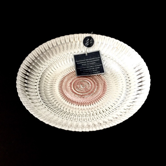 NEW. AZURRA GLASS BOWL WITH 100% GENUINE SILVER - Picture 10 of 14